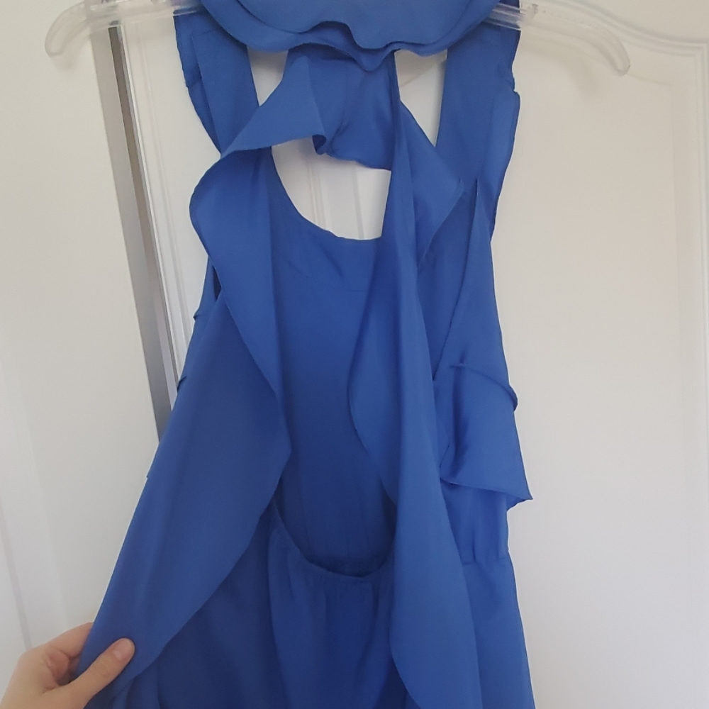Blue Ruffle Dress - Picture 2 of 5